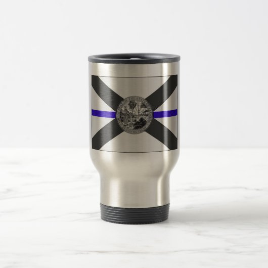 TASSE DE CAFÉ MINCE DE DRAPEAU D'ÉTAT DE BLUE LINE (Centre)