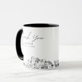 Tasse de café minimale personnalisée pour mariage  (Devant gauche)
