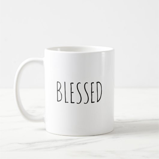Tasse de café minimaliste bénie (Gauche)