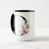 Tasse de café Monogramme | Lettre D (Devant gauche)