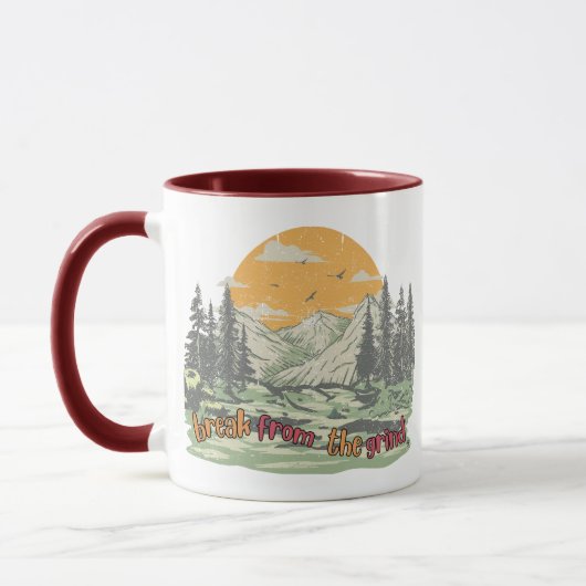 Tasse de café Montagnes (Gauche)