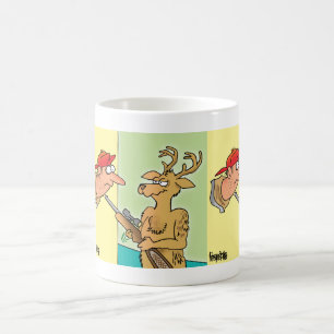 Tasse de café montée de bande dessinée de chef 