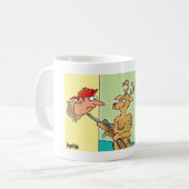 Tasse de café montée de bande dessinée de chef de (Devant gauche)