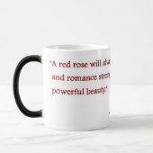 Tasse de café Morphing de citation de rose rouge (Gauche)