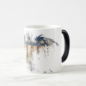 Tasse de café Morphing d'étoile d'Eagle de drapeau (Devant droit)