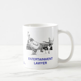 Tasse de café morte d'avocat de divertissement de