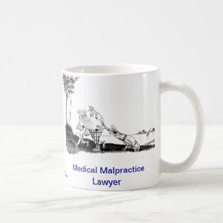 Tasse de café morte d'avocat de faute