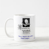 Tasse de café morte d'avocat de faute (Gauche)