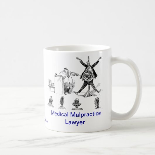 Tasse de café morte d'avocat de faute (Droite)