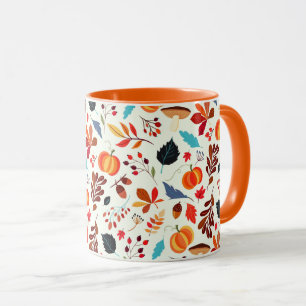 Tasse de café motif automne Feuilles d'automne