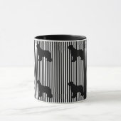 Tasse de café multi noire de chien de Terre-Neuve (Centre)