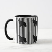 Tasse de café multi noire de chien de Terre-Neuve (Gauche)