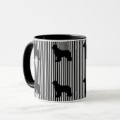 Tasse de café multi noire de chien de Terre-Neuve (Devant gauche)