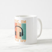 Tasse de café Musique activée Monde désactivé (Devant droit)