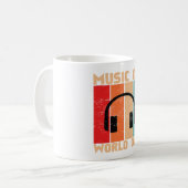 Tasse de café Musique activée Monde désactivé (Devant gauche)