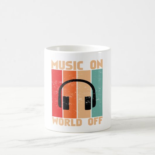 Tasse de café Musique activée Monde désactivé (Centre)