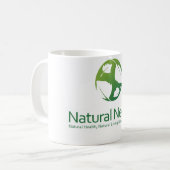 Tasse de café naturelle de logo de nouvelles (Devant gauche)