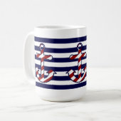 Tasse de café nautique d'Ancre (Devant gauche)