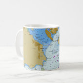 Tasse de café nautique de diagramme (Devant gauche)