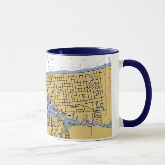 Tasse de café nautique de diagramme de port de (Droite)