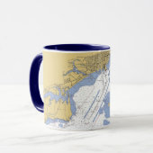 Tasse de café nautique de diagramme de port de (Devant gauche)