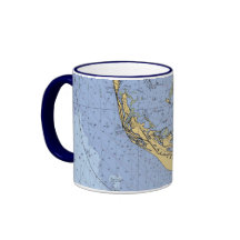 Tasse de café nautique de diagramme d'île de