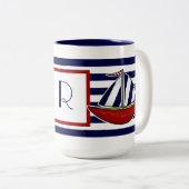 Tasse de café nautique de voilier (Devant droit)