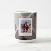 Tasse de café Noël plaid rustique moderne photo (Centre)