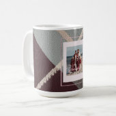 Tasse de café Noël plaid rustique moderne photo (Devant gauche)
