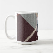 Tasse de café Noël plaid rustique moderne photo (Gauche)