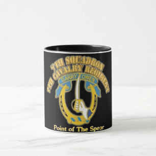 Tasse de café noir de cavalerie des USA 7ème