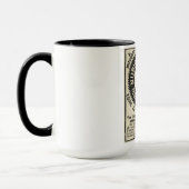 Tasse de café noircissante vintage d'annonce de (Gauche)