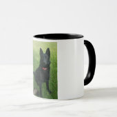 Tasse de café noire de berger allemand (Devant droit)
