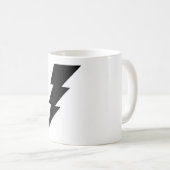 Tasse de café noire de boulon de foudre ! (Devant droit)