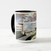 Tasse de café noire de jante de SJFoundation (Devant gauche)