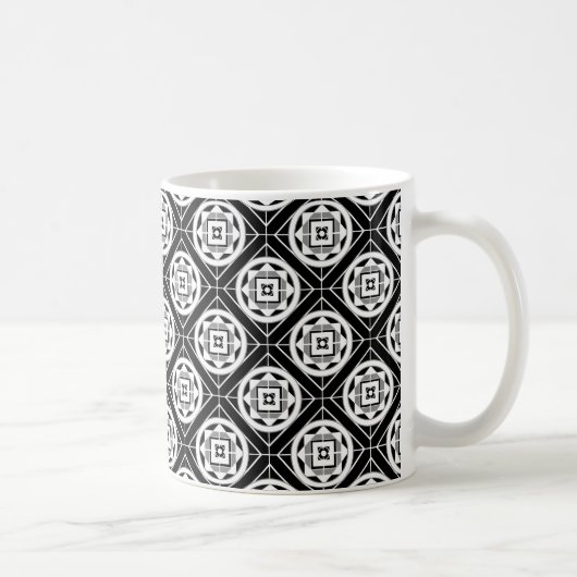 Tasse de café noire et blanche audacieuse de (Droite)