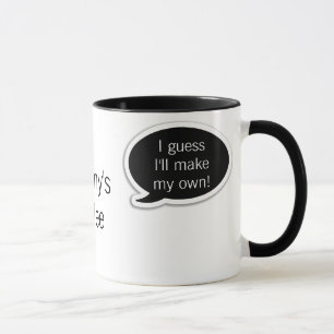 Tasse de café noire personnalisée de bulle de la