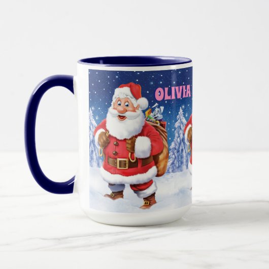 Tasse de café nommée faite sur commande de Noël, (Gauche)