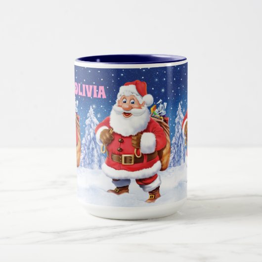 Tasse de café nommée faite sur commande de Noël, (Centre)