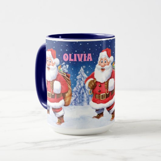 Tasse de café nommée faite sur commande de Noël, (Devant gauche)