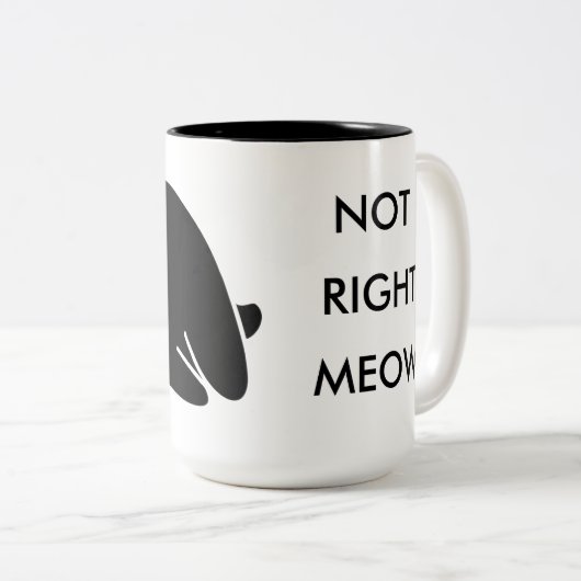 Tasse de café non droite de Meow (Devant droit)