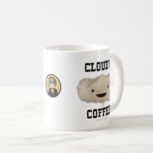 Tasse de café nuageuse (Devant droit)