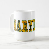 Tasse de café observée par noir du Maryland Susan (Devant gauche)