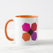 Tasse de café orange de bloc de fleur de PPE (Gauche)