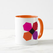 Tasse de café orange de bloc de fleur de PPE (Devant droit)