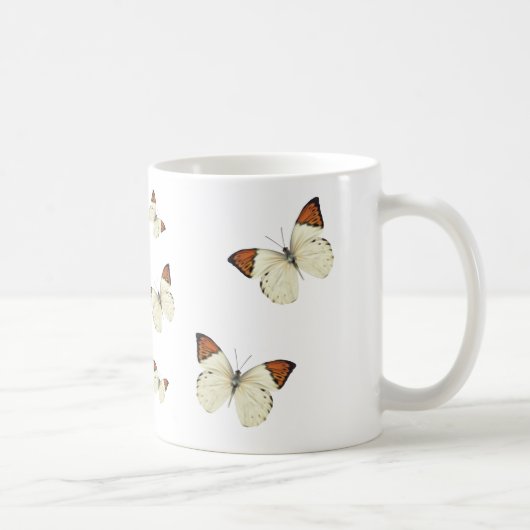 Tasse de café orange de papillons de bout (Droite)