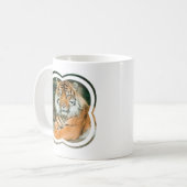 Tasse de café orange de tigre (Devant gauche)