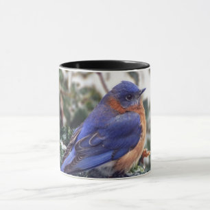 Tasse de café orientale d'oiseau bleu