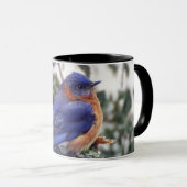 Tasse de café orientale d'oiseau bleu (Devant droit)