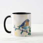 Tasse de café orientale d'oiseau bleu avec (Gauche)